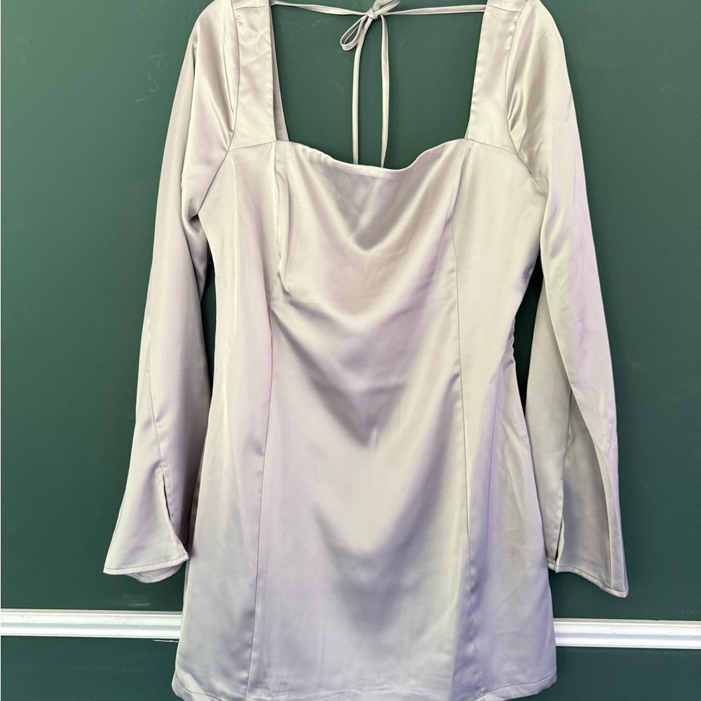 Wild Fable Long Sleeve Dress in Light Gray